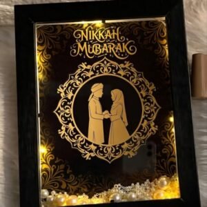 A4 box frame with lights + beads + print