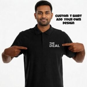 Black Customized Half Sleeve Men's  T-Shirt