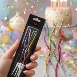 Metallic Golden Twisted  Candle